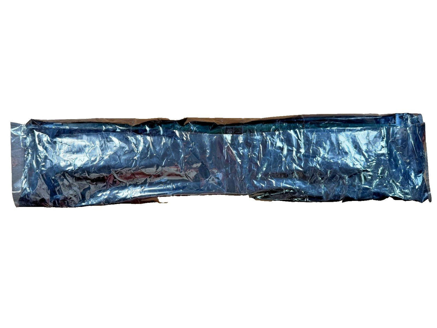 Fire alarm equipment wrapped in blue foil packaging for shipping
