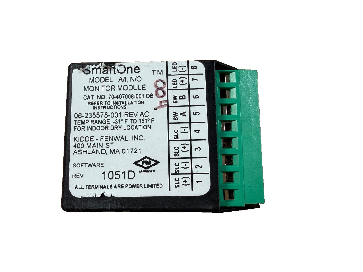 Kidde-Fenwal A/I 70-407008-001 DB SmartOne Monitor Module