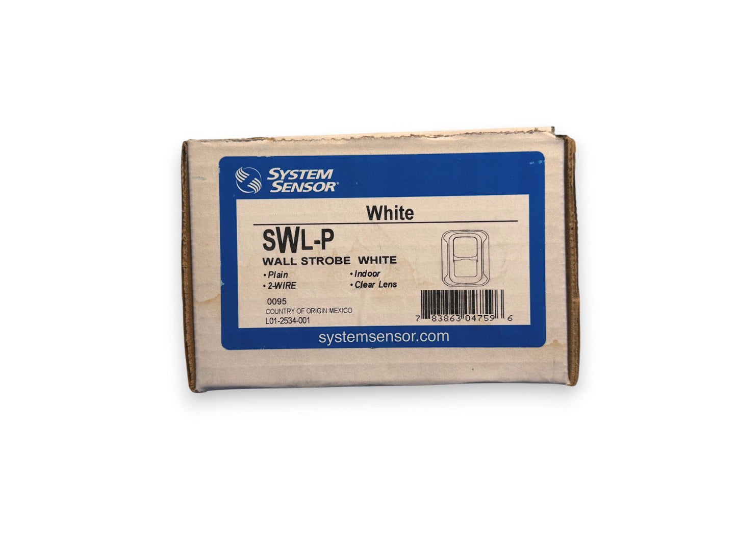 System Sensor SWL-P Fire Alarm Strobe Wall White Plain (NEW IN BOX)