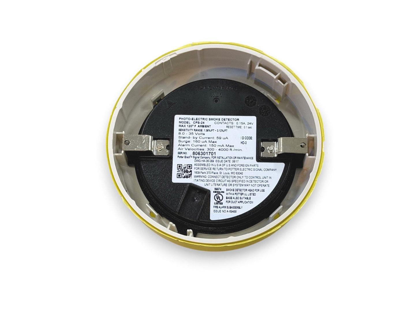 Potter CPS-24 Fire Alarm Photoelectric Smoke Detector (NEW)