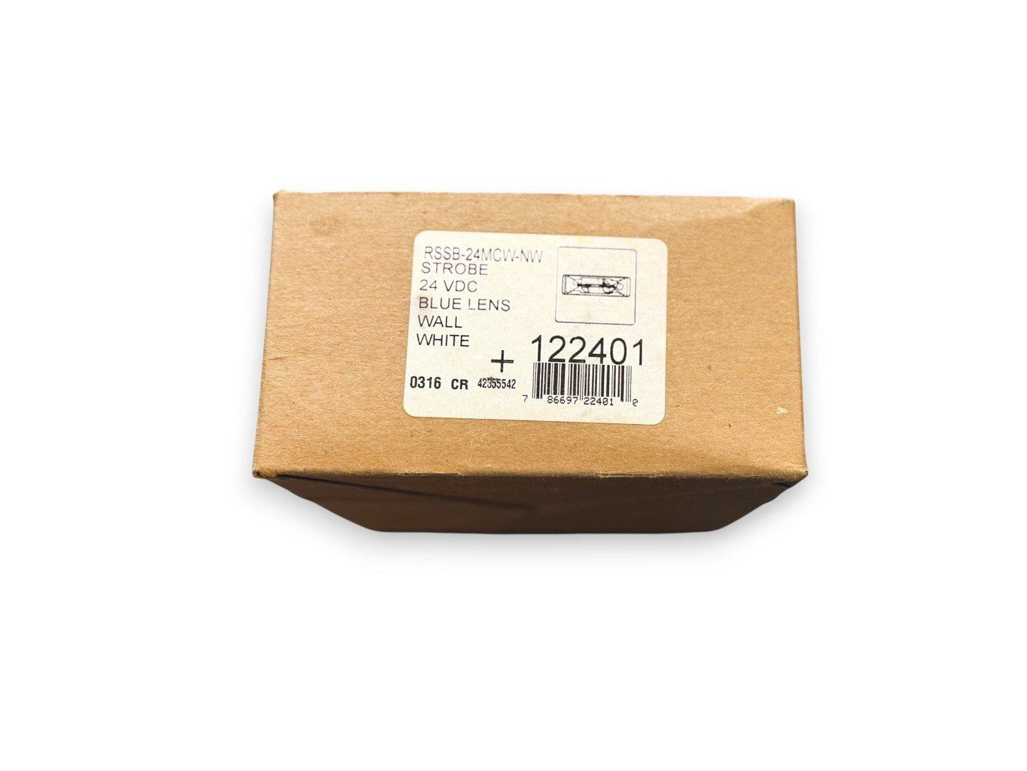 Eaton Wheelock RSSB-24MCW-NW Strobe Blue Lens Wall White (NEW IN BOX)