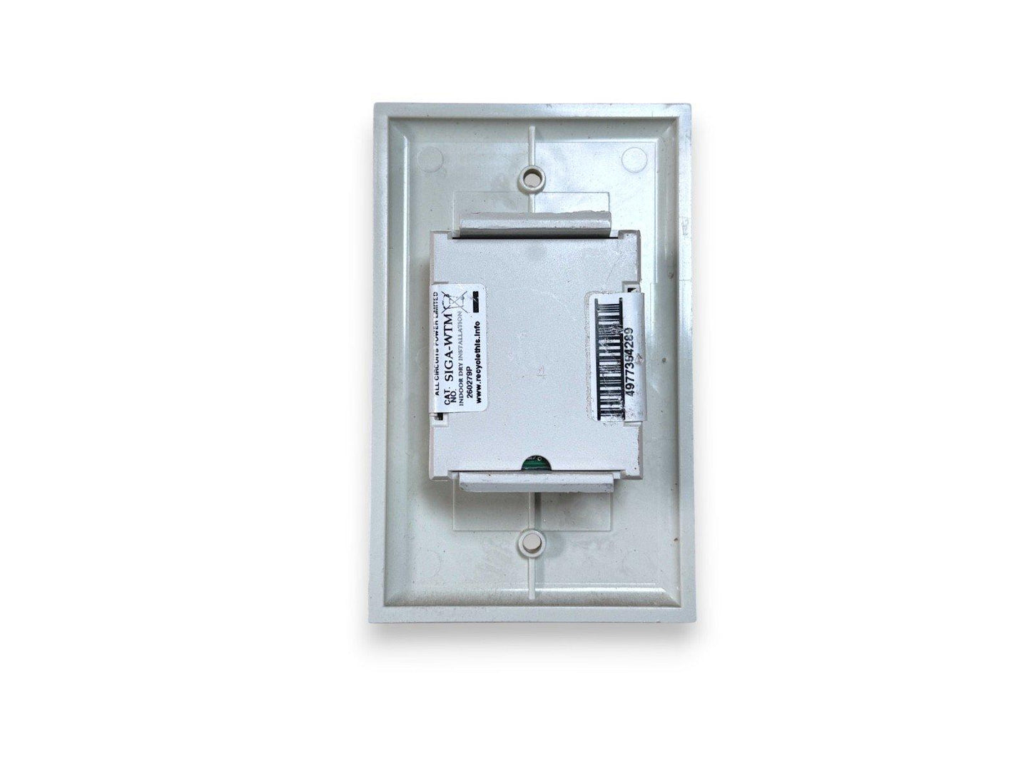 SIGA-WTM fire alarm module with barcode, indoor dry installation, white metal housing