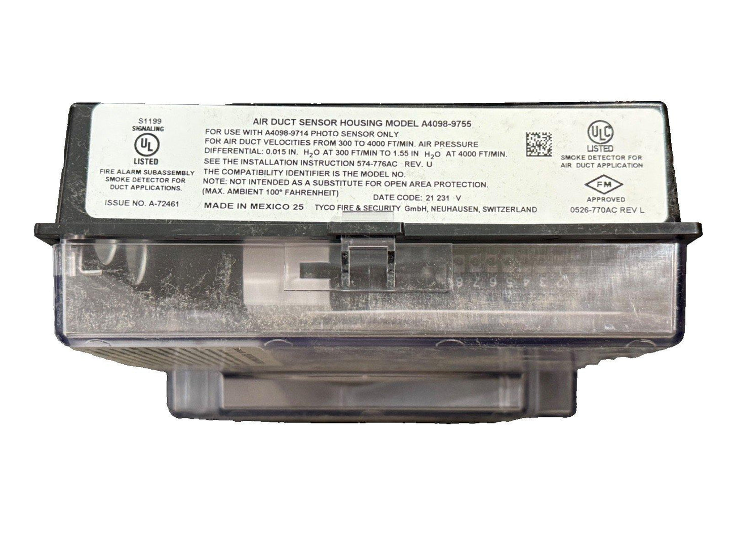 Autocall A4098-9755 Fire Alarm Duct Smoke Detector