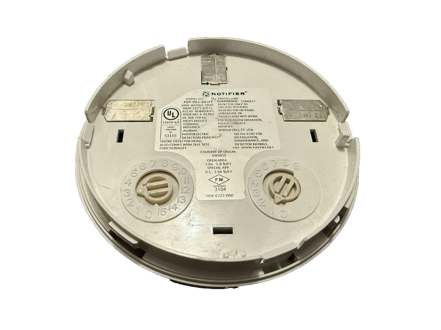 Notifier FSP-951-SELF smoke detector head with self-test, UL listed, for fire alarm systems
