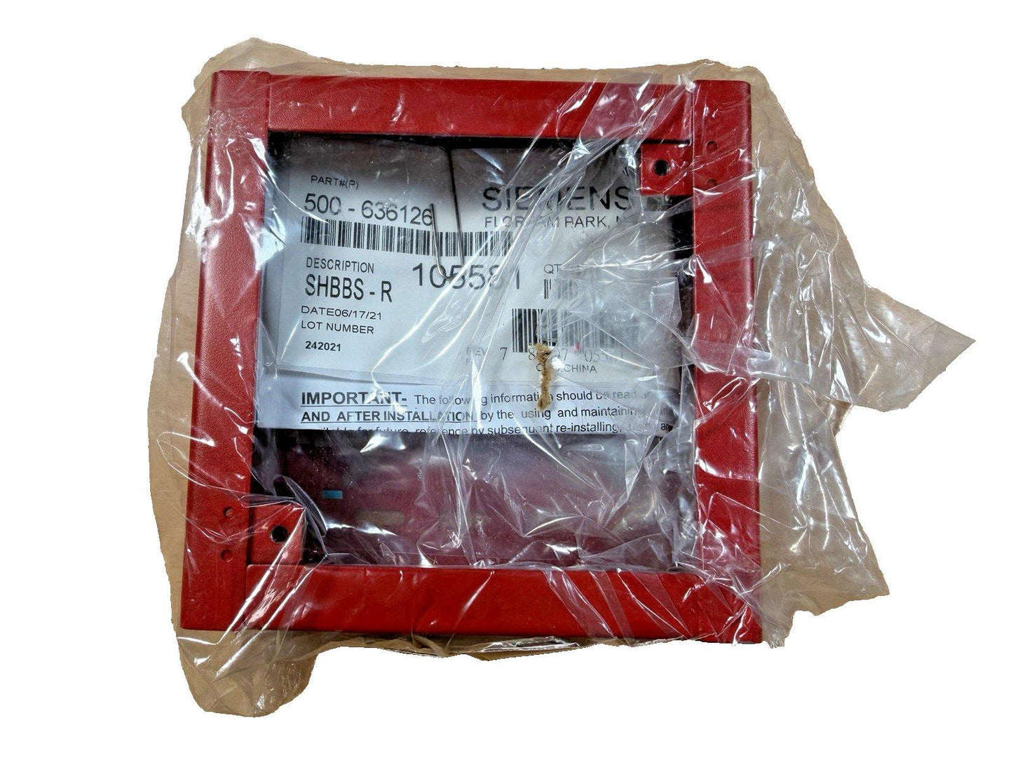 Siemens SHBSS-R 500-636126 Fire Alarm Back Box Red (NEW IN BOX)