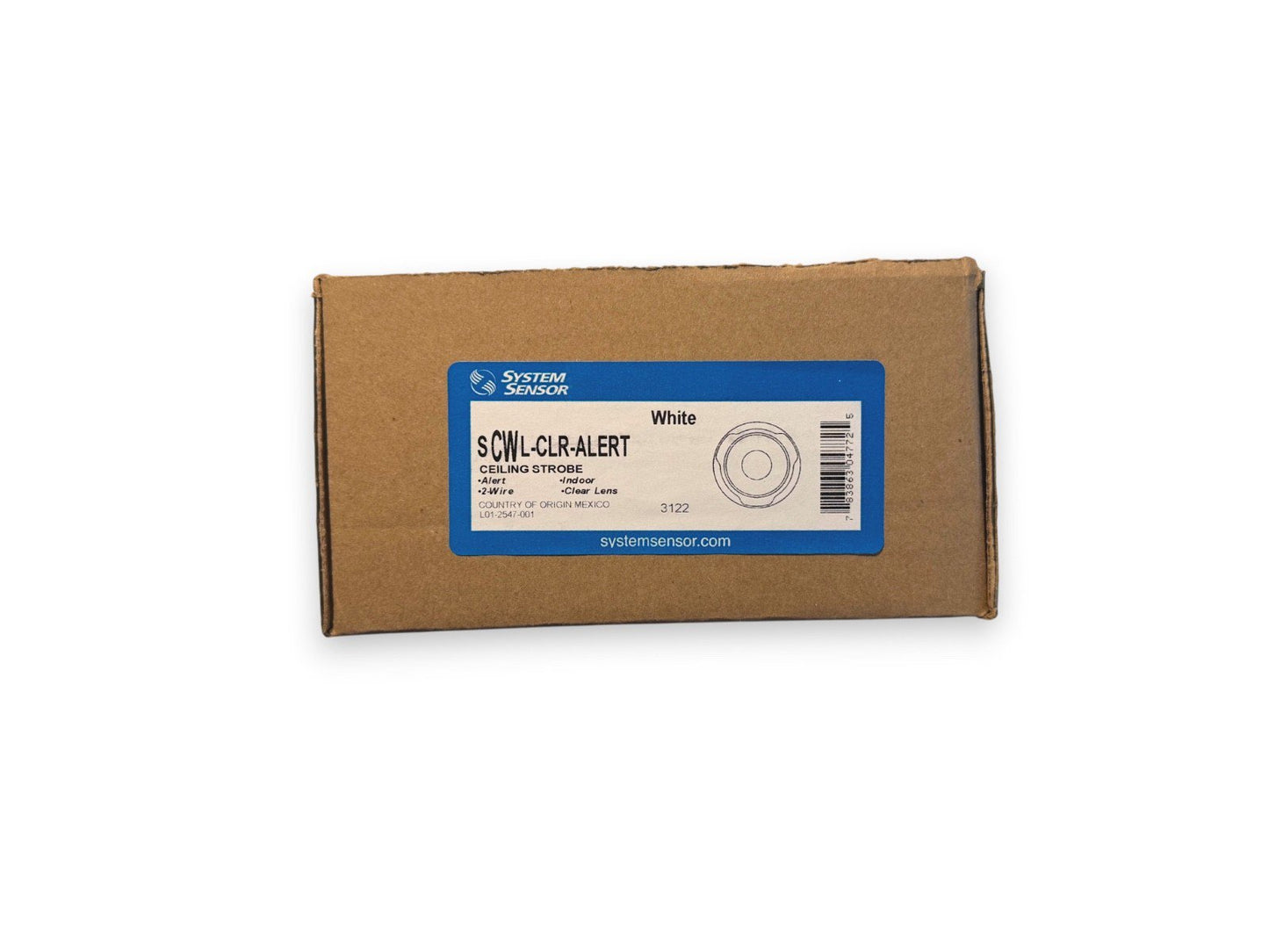 System Sensor SCWL-CLR-ALERT White Alert Ceilings Strobe Clear Lens (NEW IN BOX)