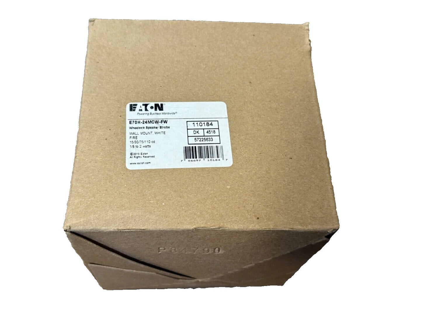 Eaton Wheelock E70H-24MCW-FW 110184 Fire Alarm Speaker Strobe (NEW IN BOX)