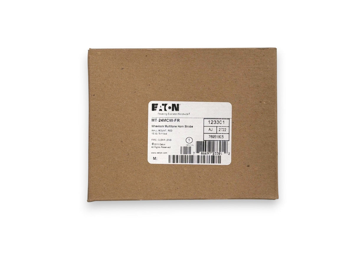 Eaton Wheelock MT-24MCW-FR 123301 Multitone Horn Strobe Wall Red (NEW IN BOX)