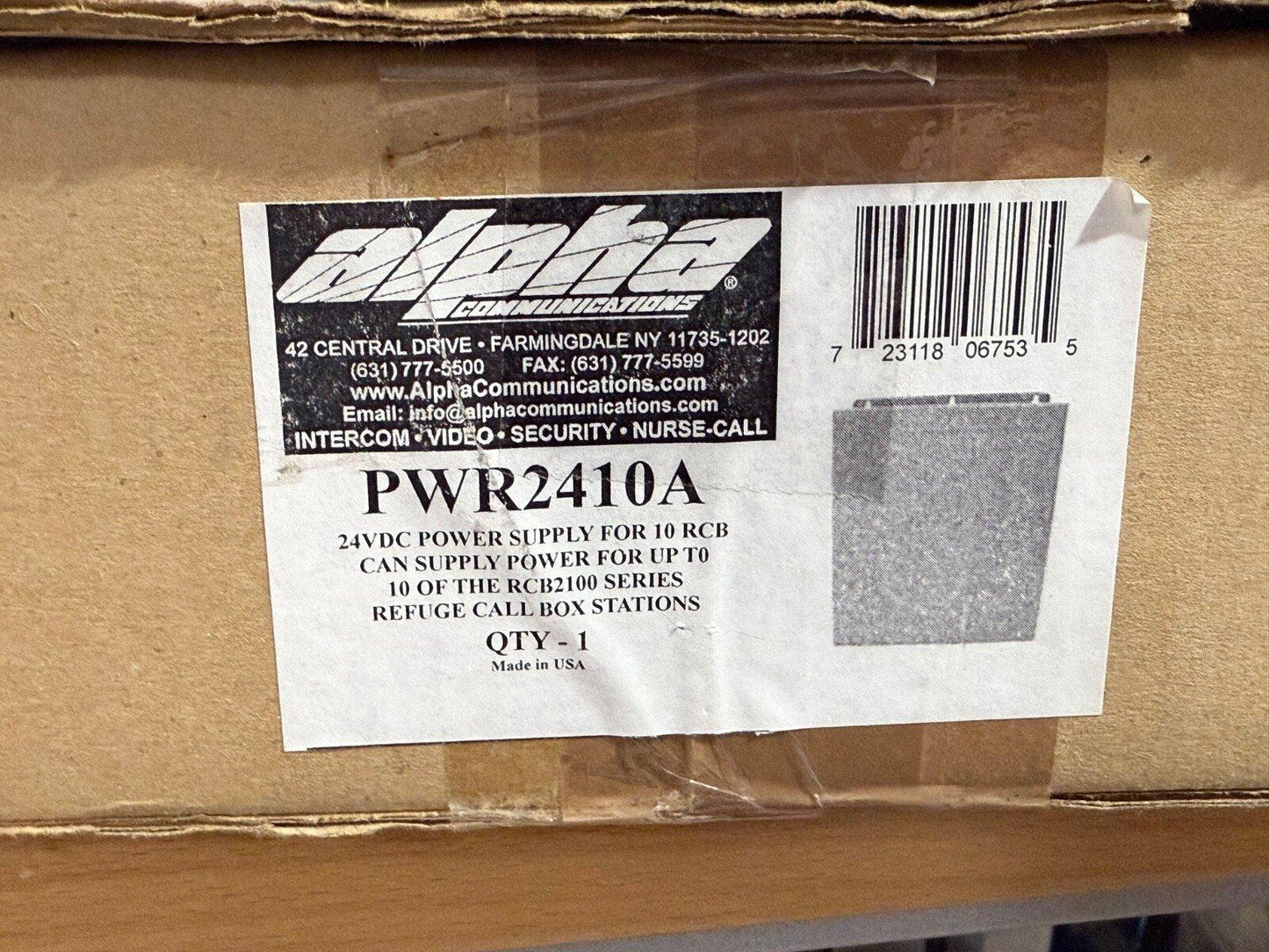 Alpha Communications PWR2410A 24VDC Power Supply (NEW IN BOX)