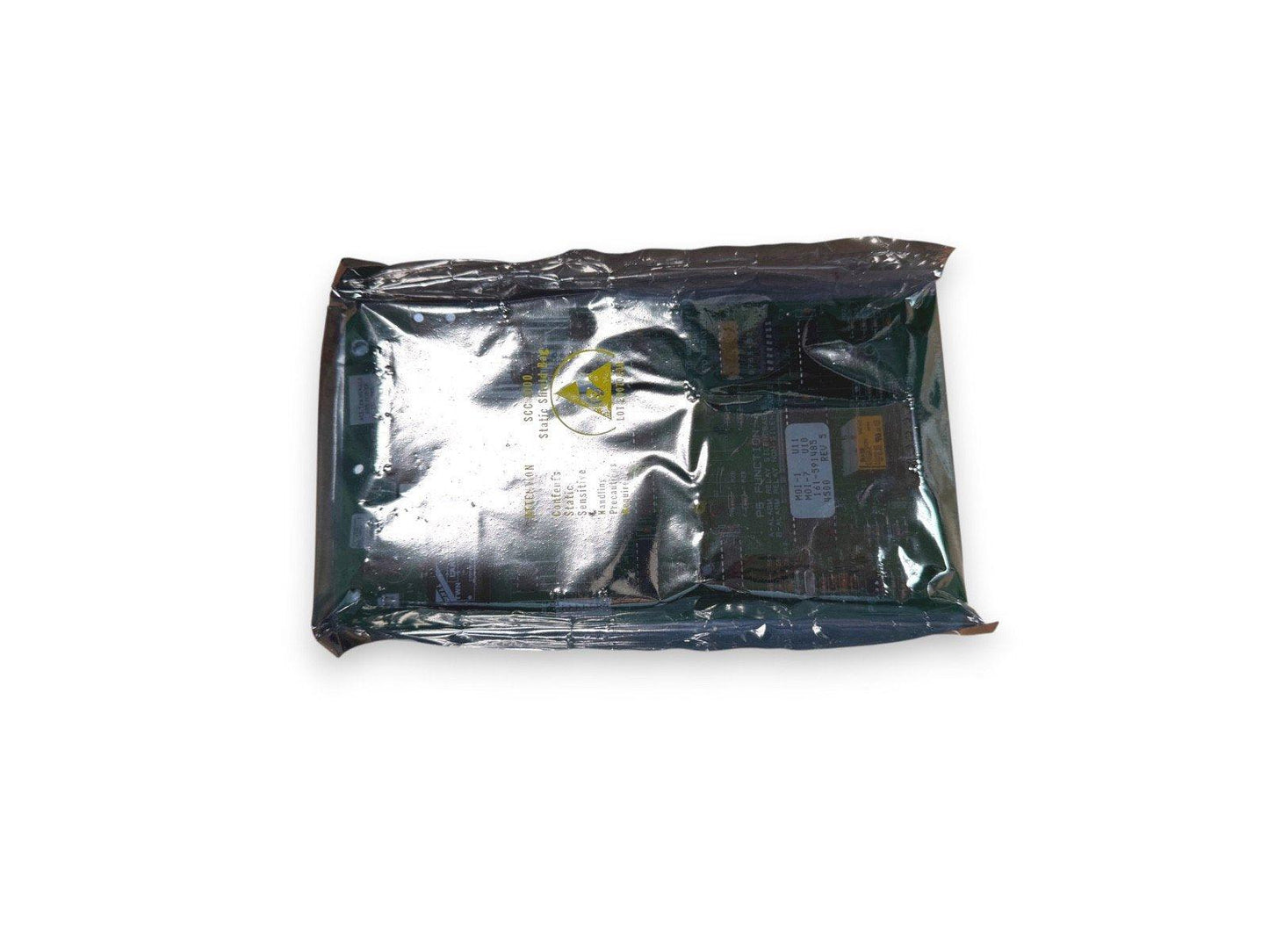 Fire alarm control panel circuit board in static shield bag, ESD protected for safe handling