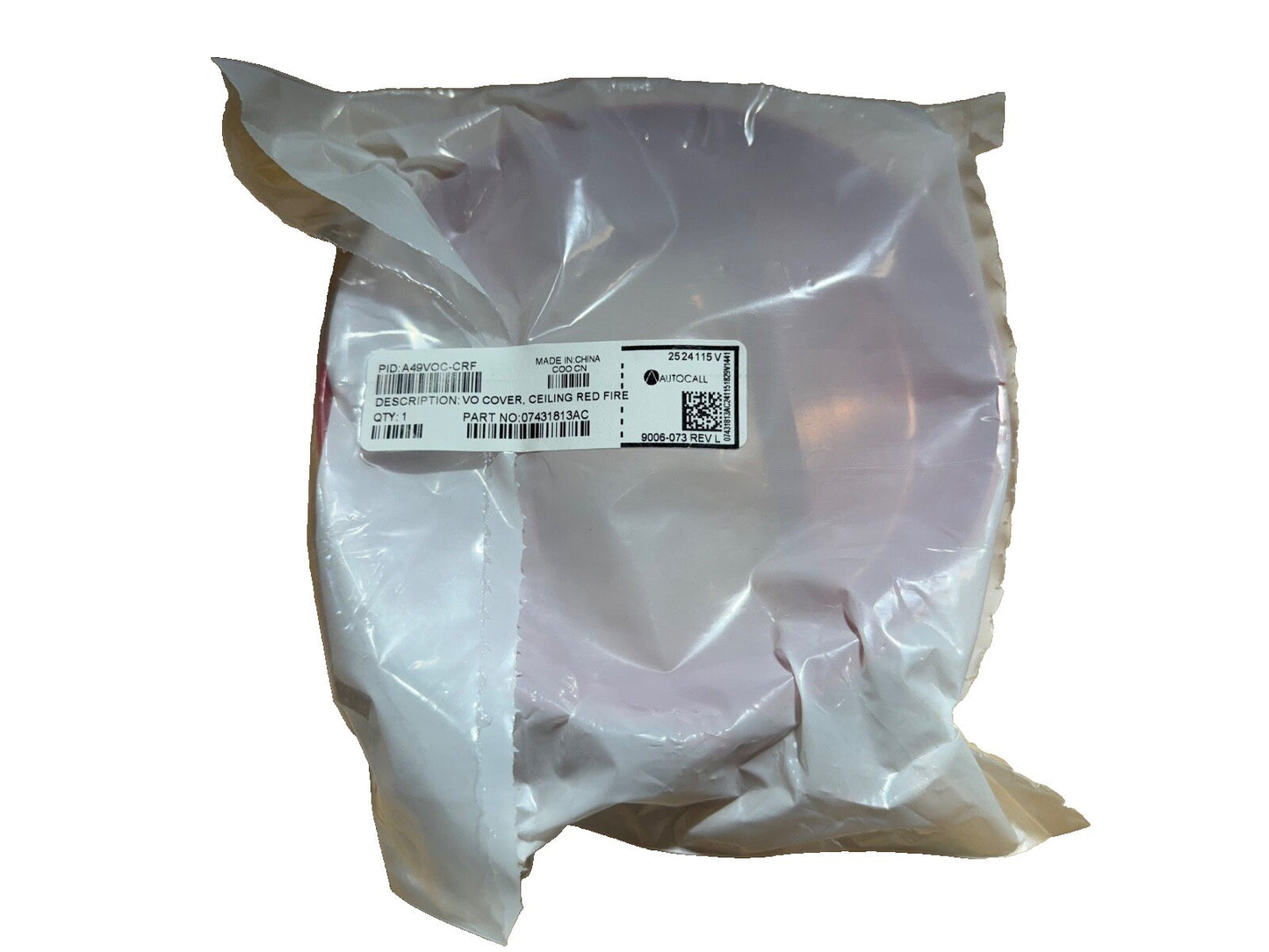 Autocall A49VOC-CRF Fire Alarm VO Cover Ceiling Red Alert (NEW IN BOX)