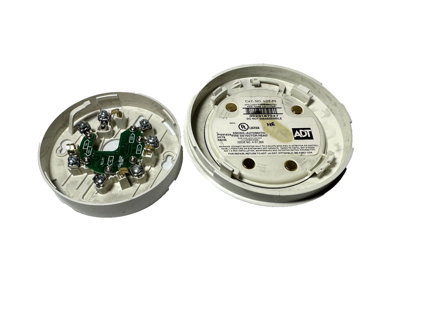 ADT (EST Edwards) ADT-PS Fire Alarm Photoelectric Smoke Detector w/ SIGA-RB Base