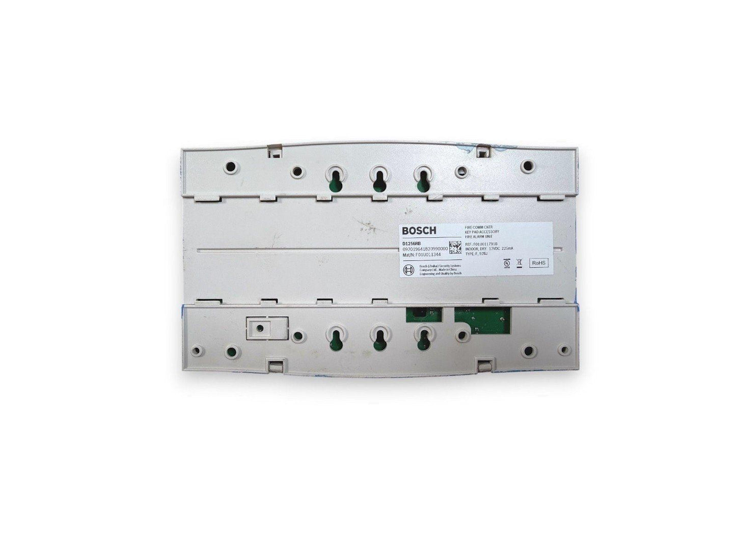 Bosch fire alarm control panel accessory, indoor dry 12VDC unit with mounting holes and circuit board