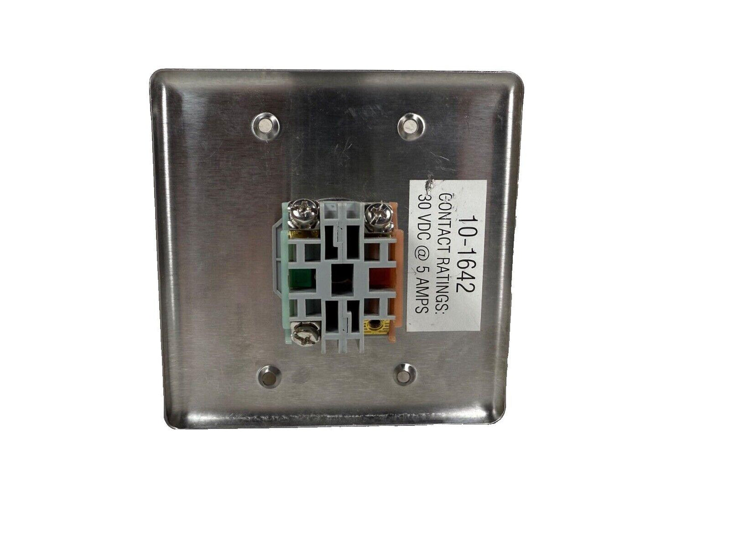 Fire alarm contact module 10-1642 with 30 VDC @ 5 amps rating, metal housing, terminal connections
