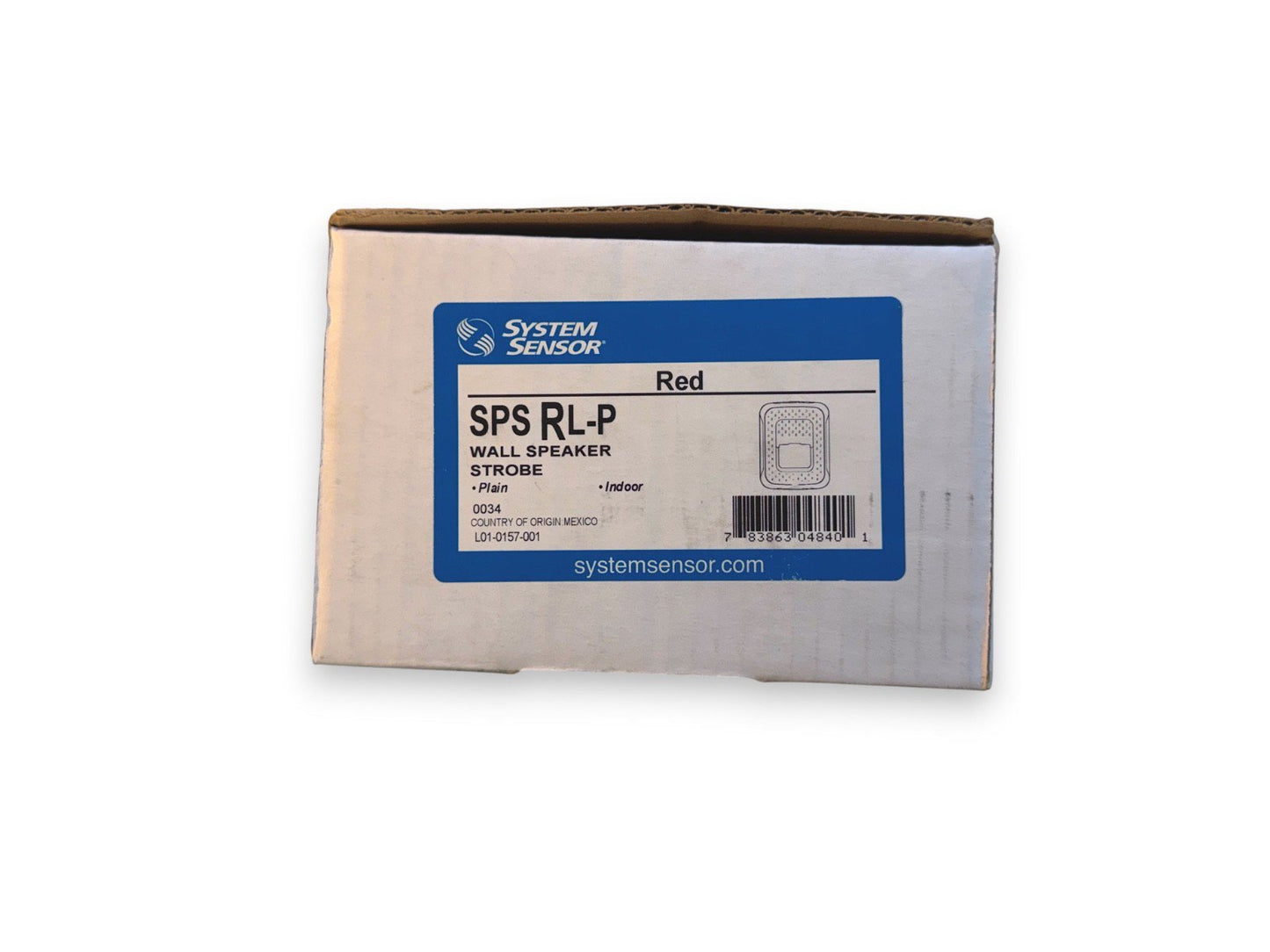 System Sensor SPSRL-P Fire Alarm Speaker Strobe Wall Red Plain (NEW IN BOX)