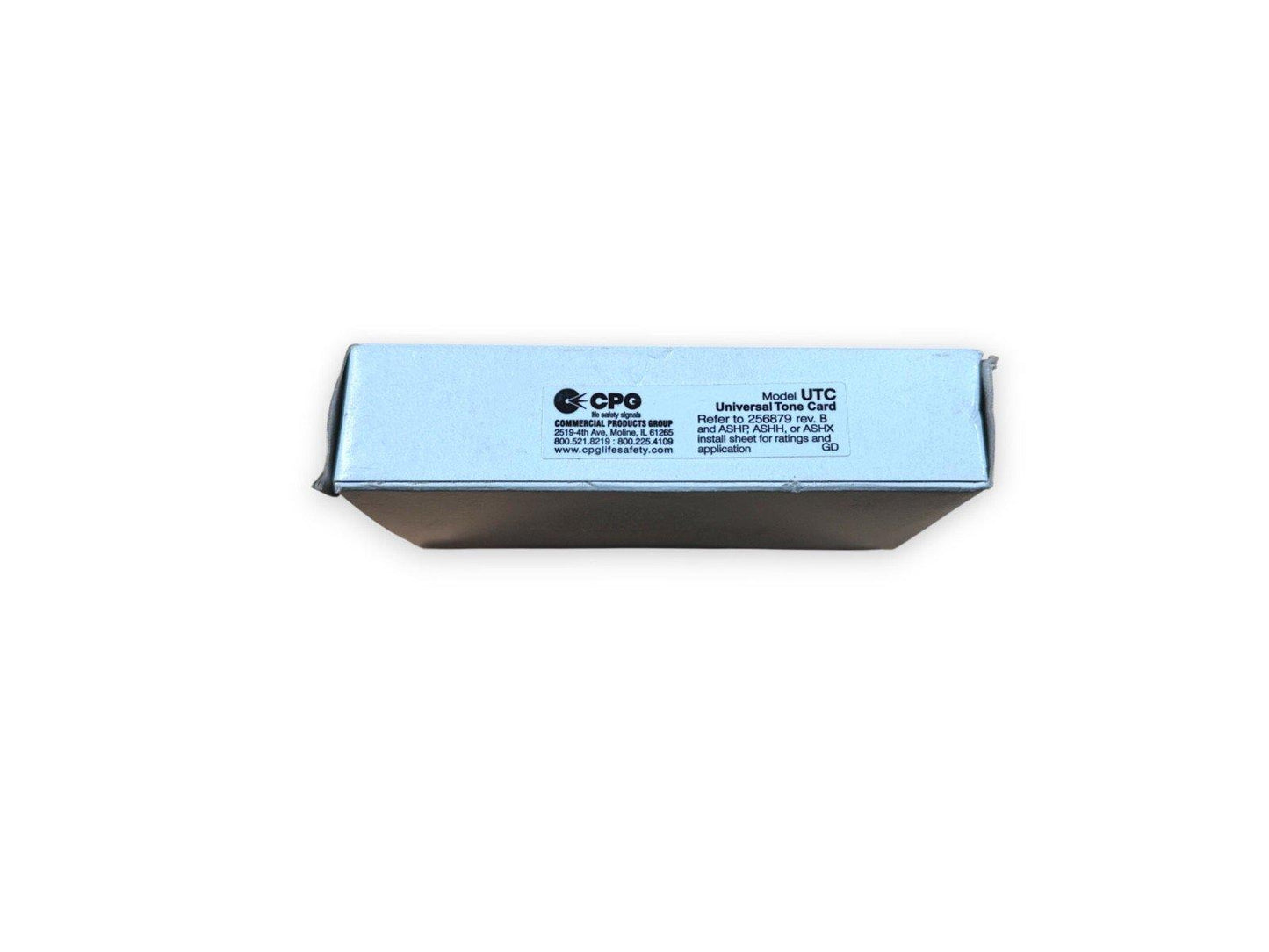 CPG Model UTC Universal Tone Card fire alarm component in light blue box