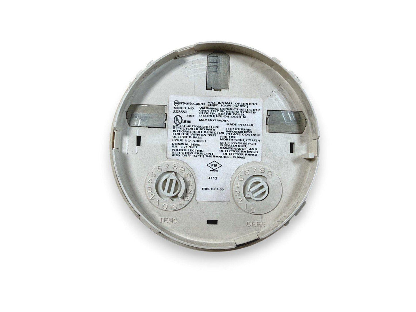 FireLite SD355T smoke detector head with integral heat sensor, UL listed, for fire alarm systems