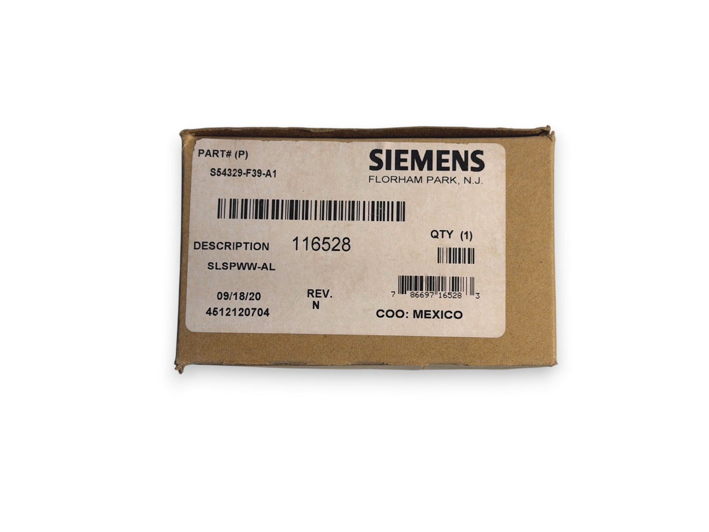 Siemens SLSPWW-AL S54329-F39-A1 Speaker Wall White Alert (NEW IN BOX)