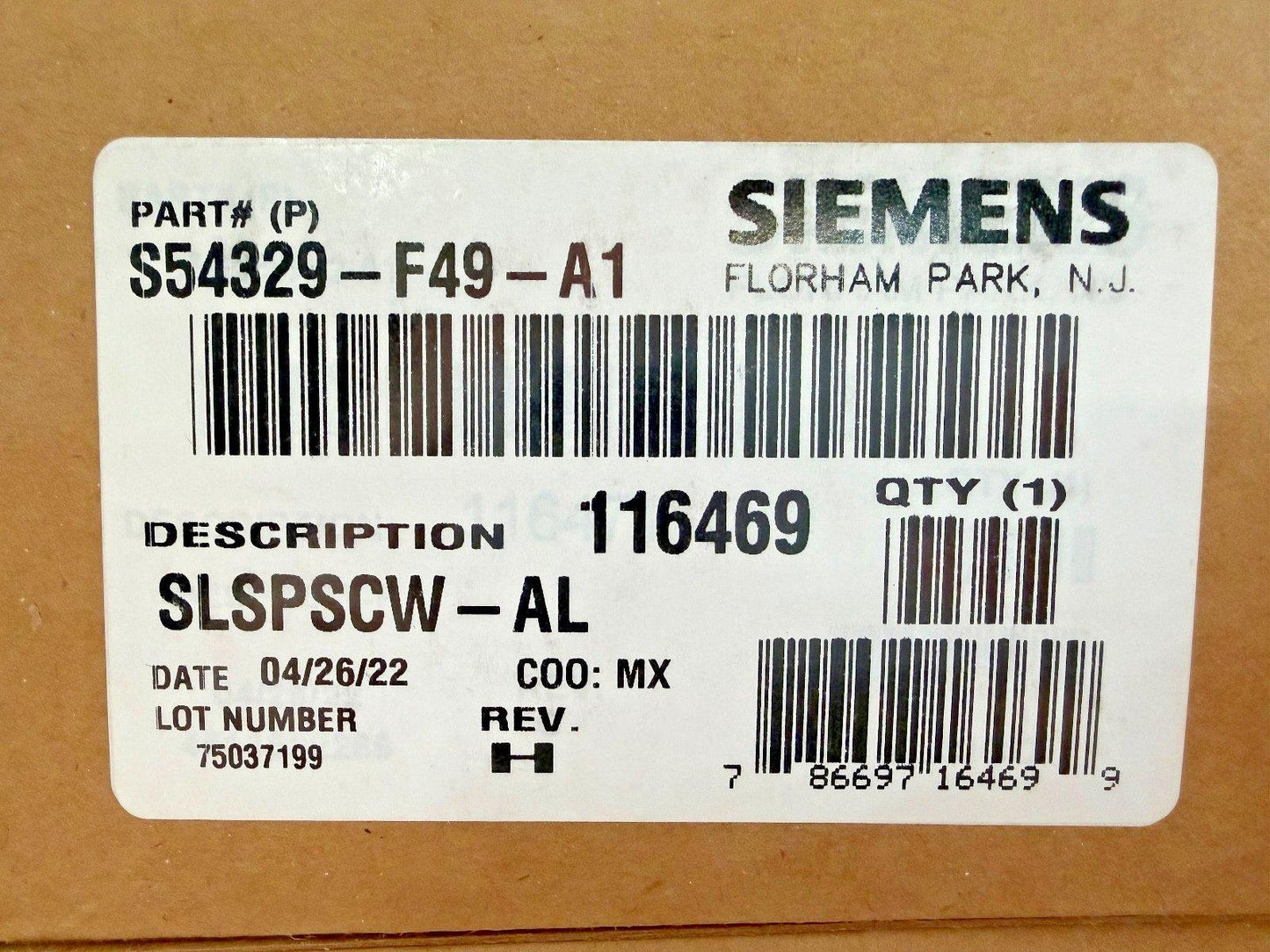 Siemens SLSPSCW-AL S54329-F49-A1 Speaker Strobe Ceiling White Alert (NEW IN BOX)