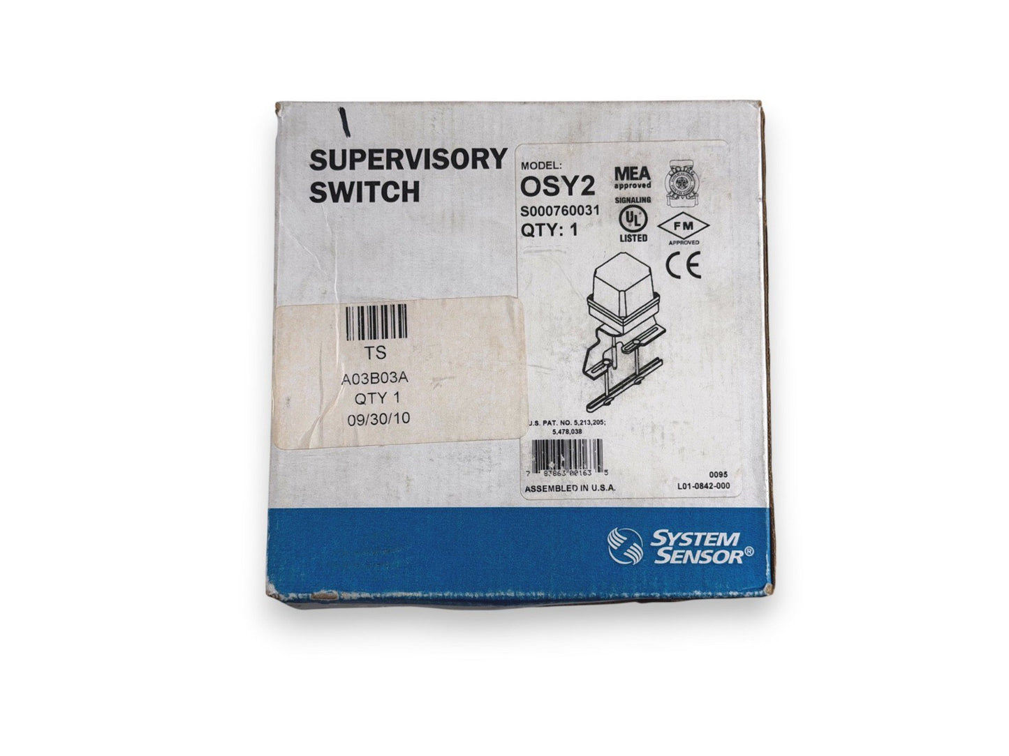 System Sensor OSY2 Gate Valve Supervisory Switch (NEW IN BOX)