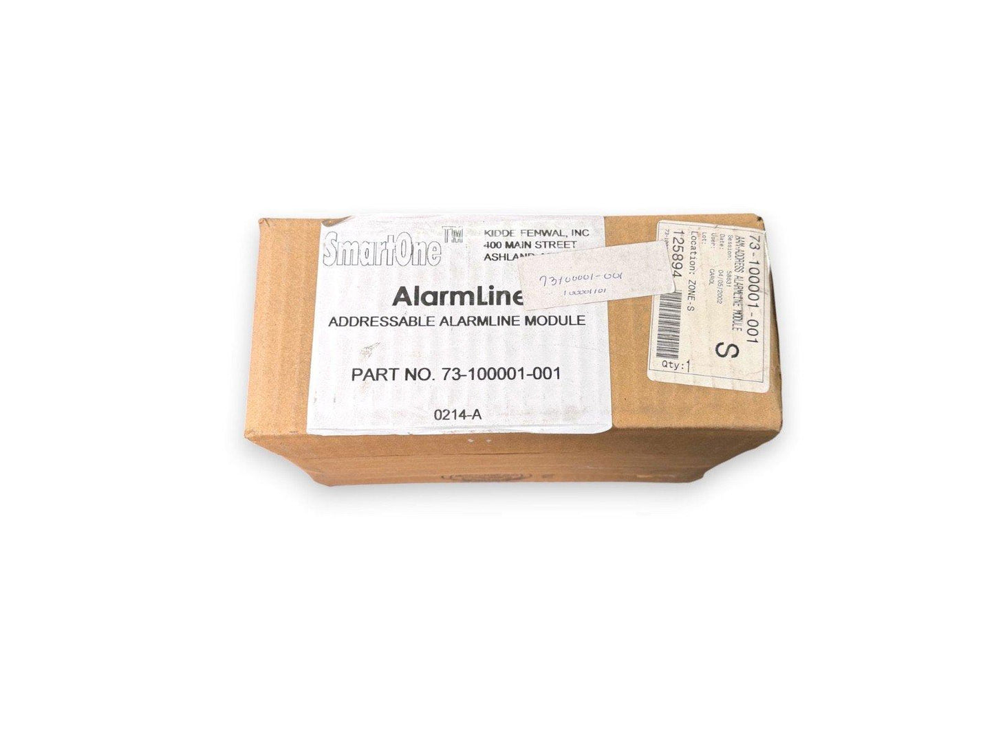 SmartOne AlarmLine addressable fire alarm module, part no. 73-100001-001, in original packaging