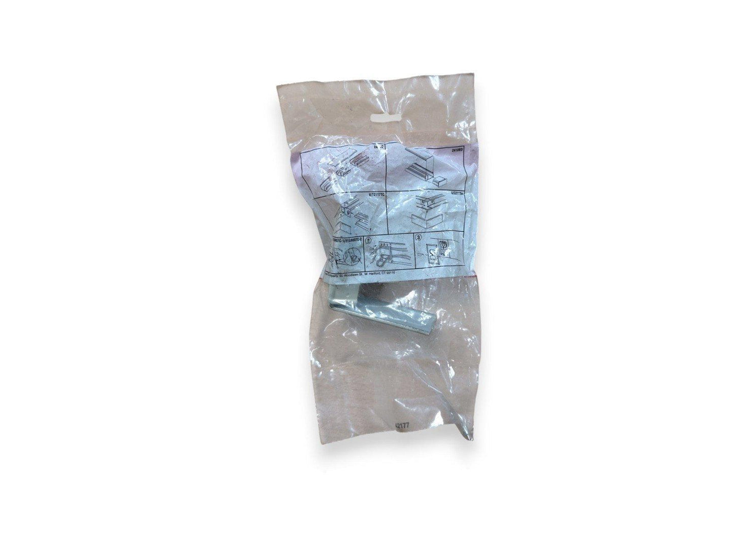 Fire alarm mounting bracket in sealed package with installation diagram