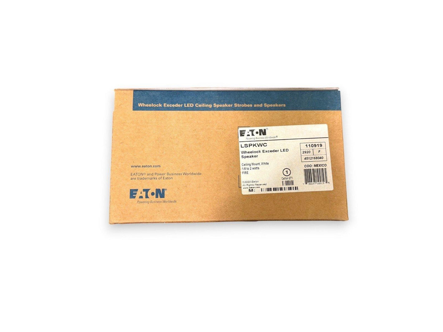 Eaton Wheelock LSPKWC Fire Alarm Speaker Ceiling White (NEW IN BOX)