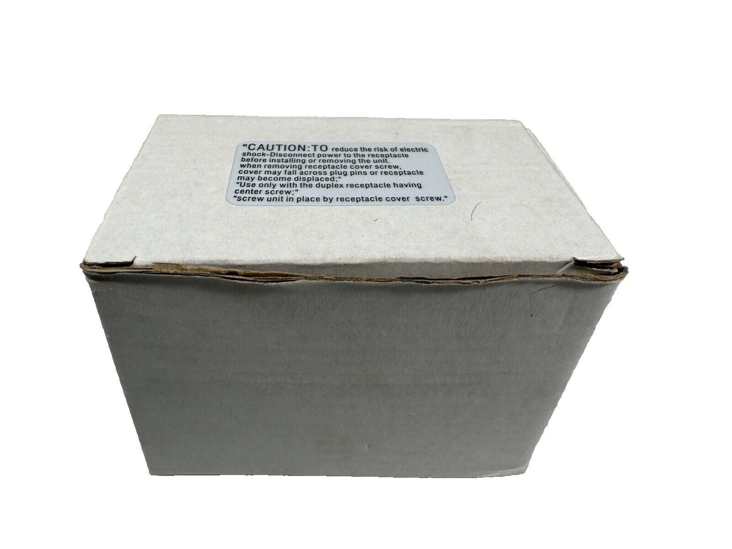 White box with caution label for fire alarm equipment installation safety