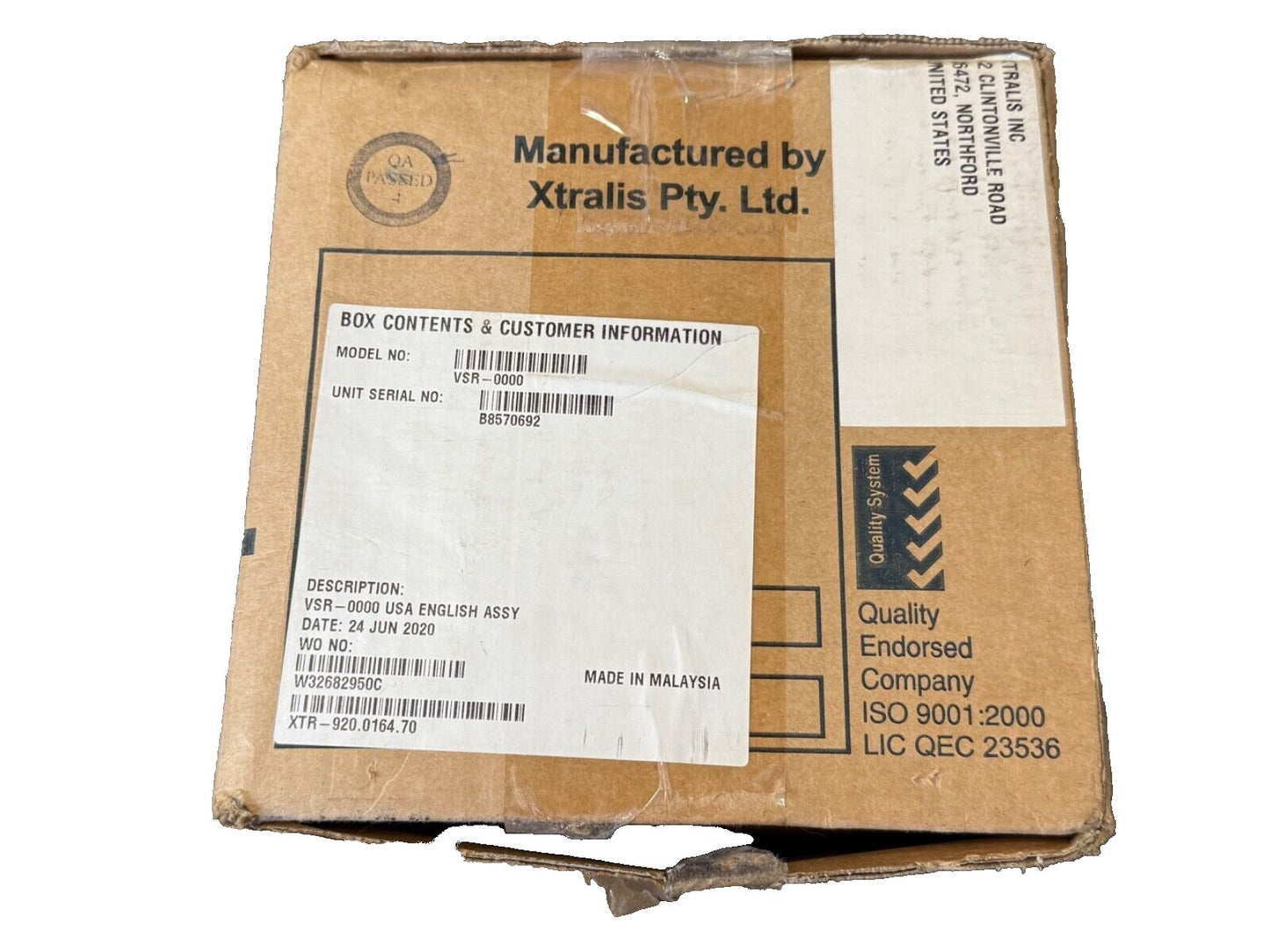 Xtralis VESDA VSR-0000 Fire Alarm Subrack 19" 4 Blank Modules (NEW IN BOX)