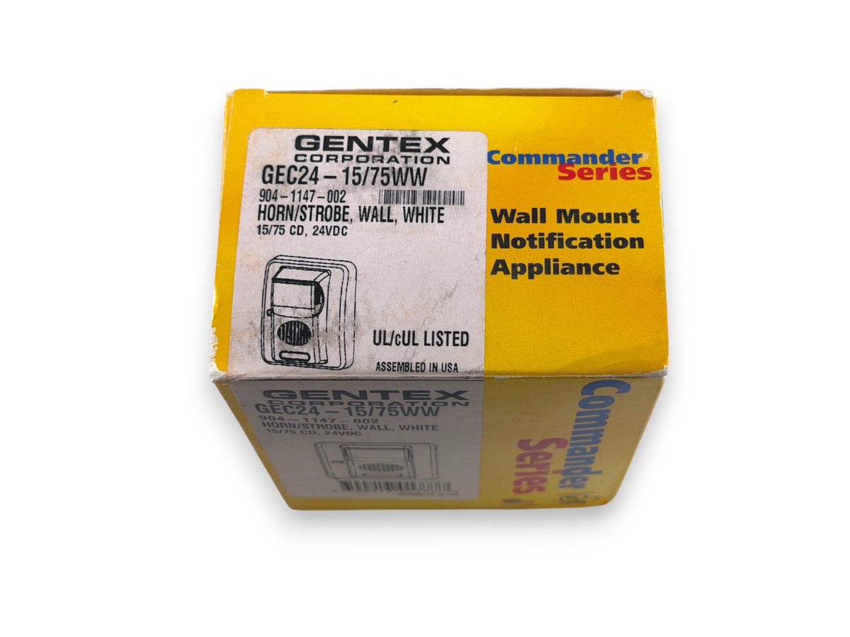 Gentex GEC24-15/75WW Fire Alarm Horn Strobe Wall White (NEW IN BOX)