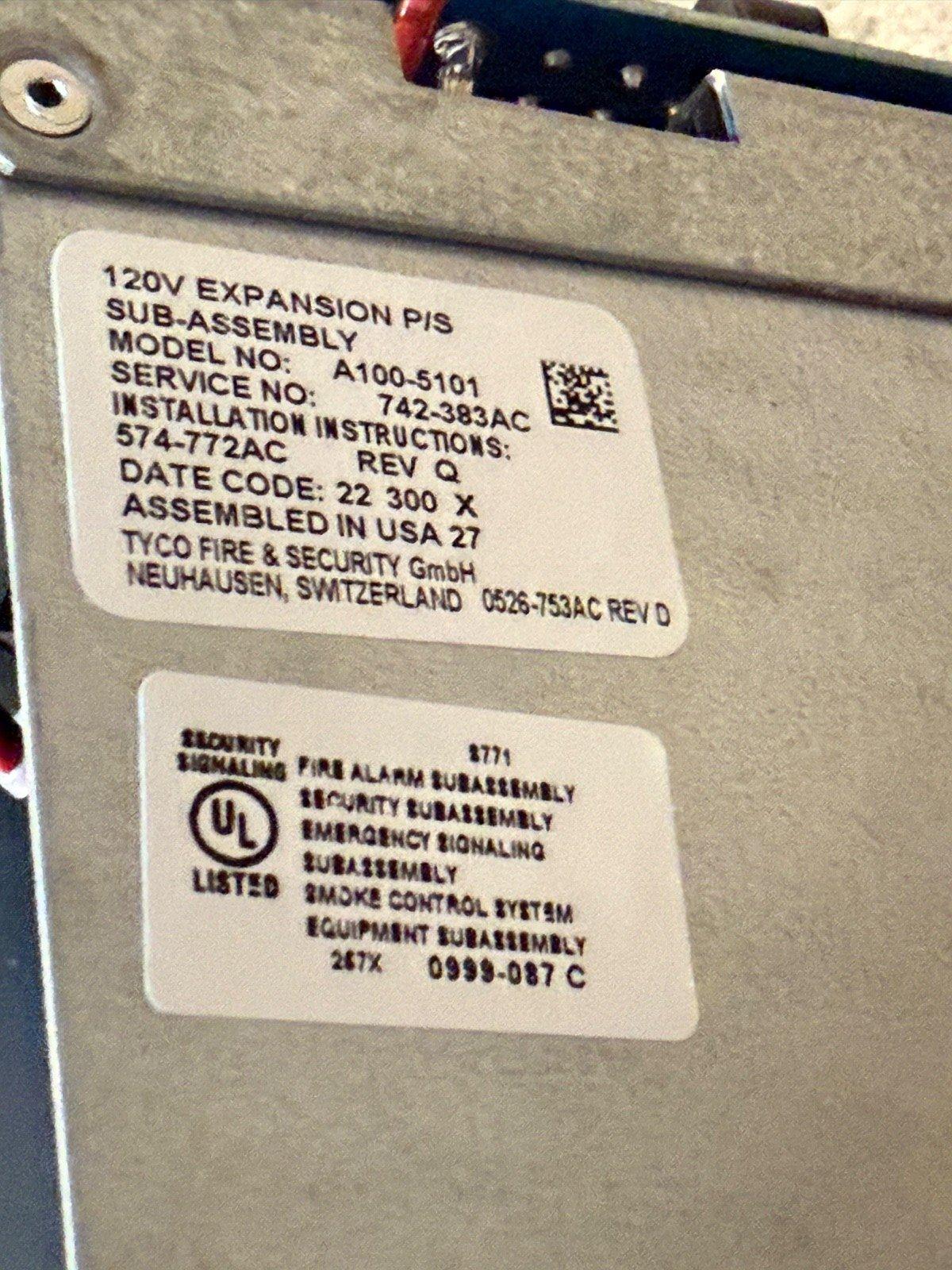 Autocall A100-5101 120 VAC Expansion Power Supply (XPS) 9A output