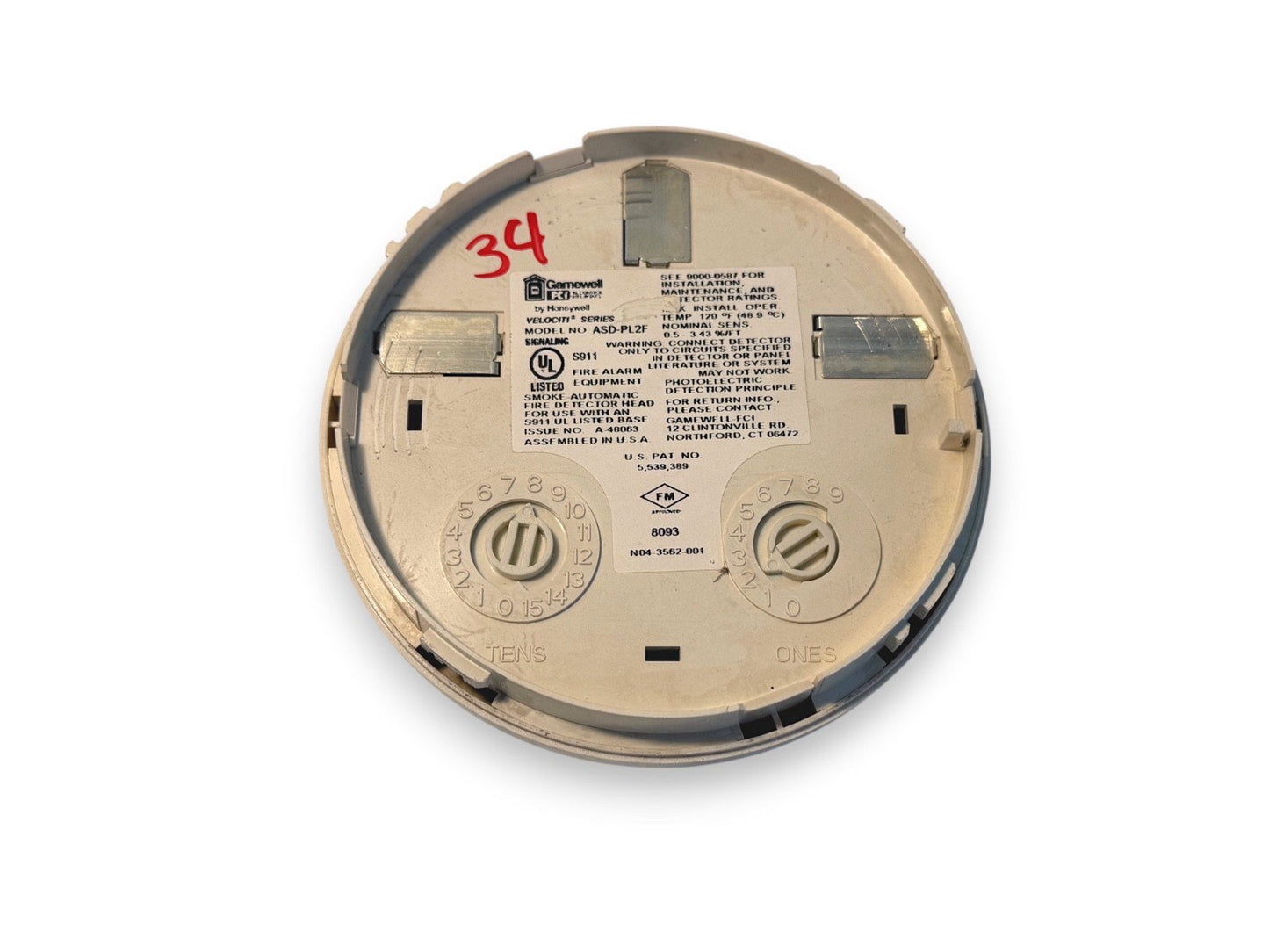 Gamewell-FCI ASD-PL2F Fire Alarm Smoke Detector Head