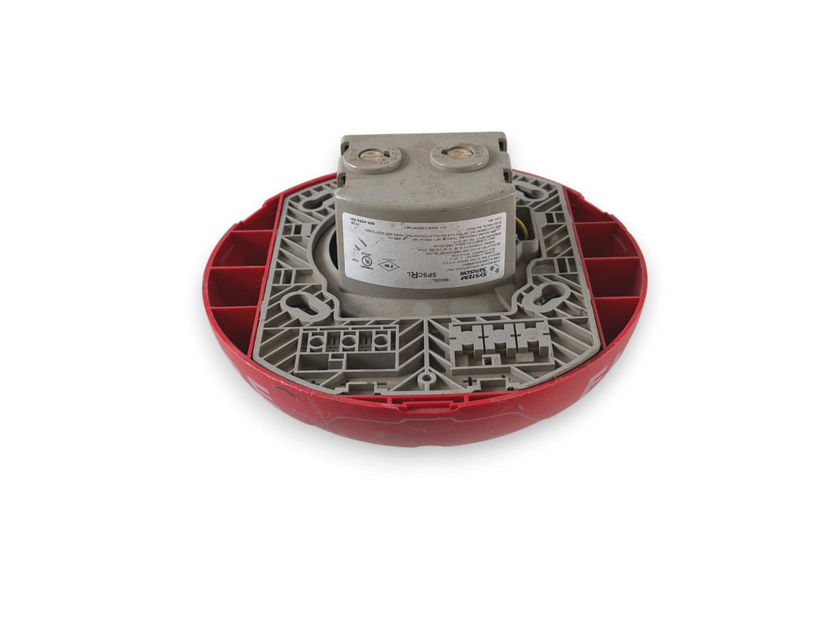 System Sensor SPSCRL Fire Alarm Speaker Strobe Ceiling Red