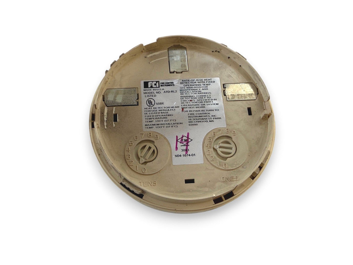 Gamewell-FCI ATD-RL2 Fire Alarm Heat Detector Head