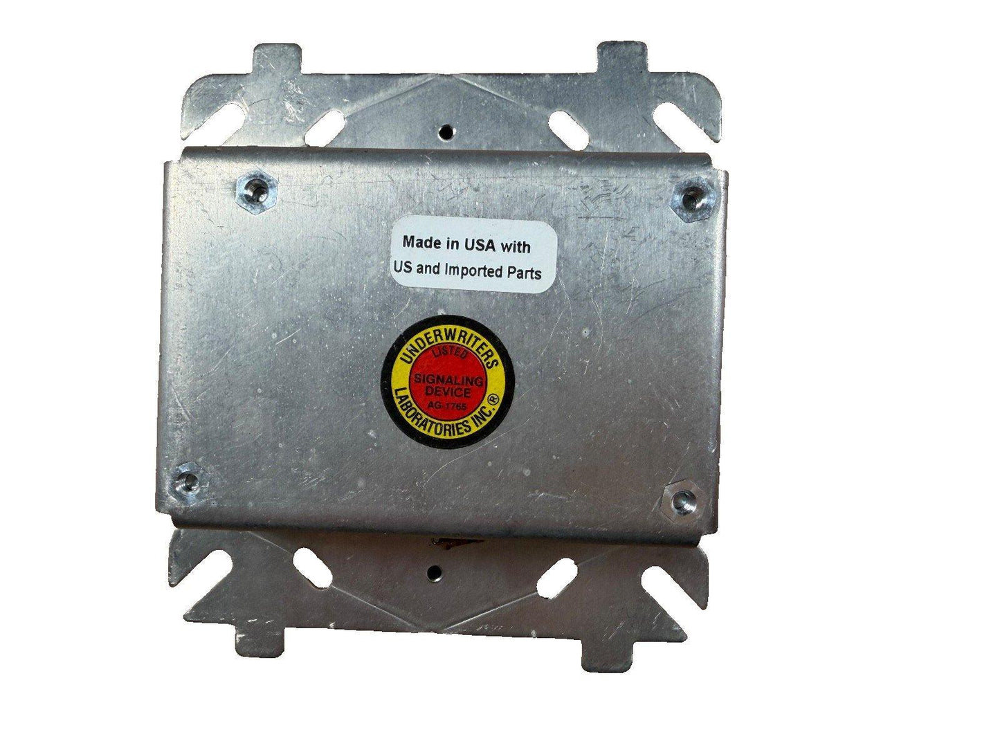 UL Listed fire alarm signaling device, metal housing, made in USA with US and imported parts