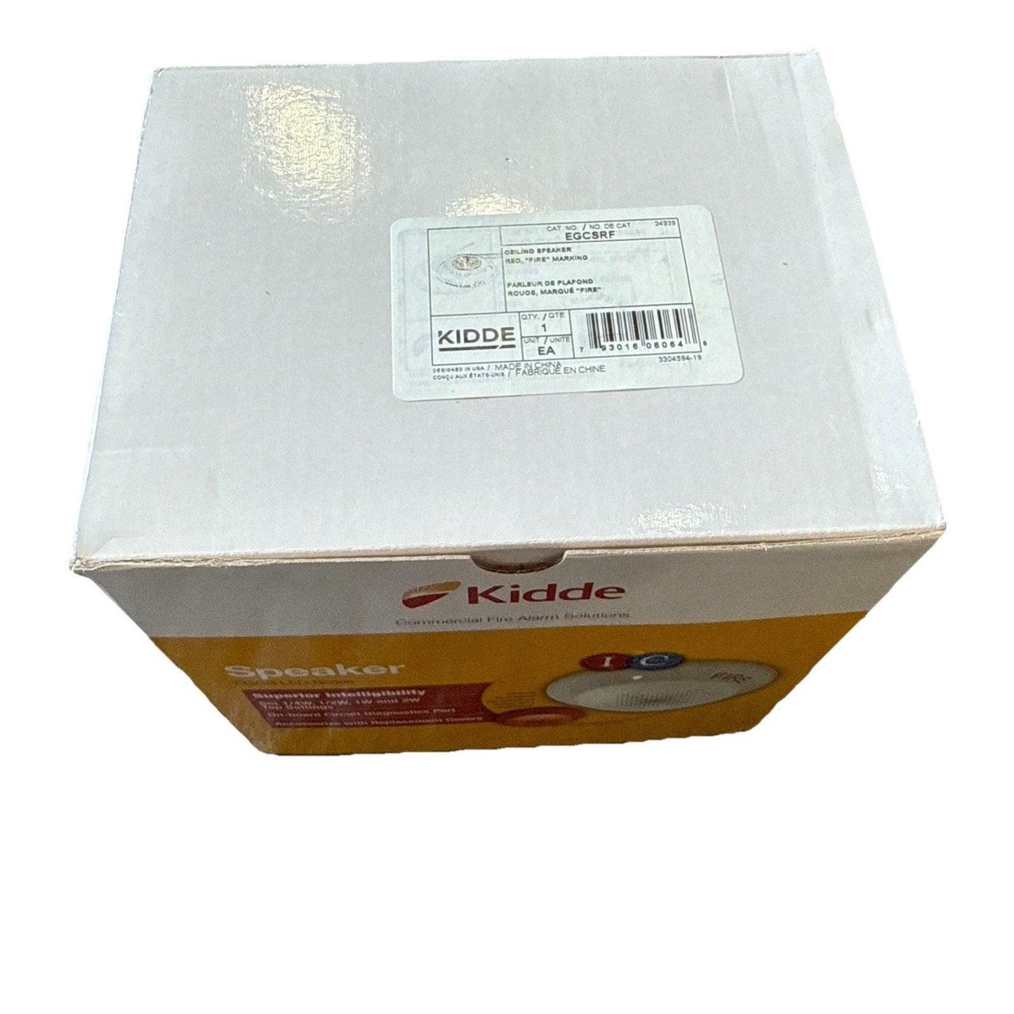 Kidde EGCSRF Fire Alarm Speaker Ceiling Red (NEW IN BOX)