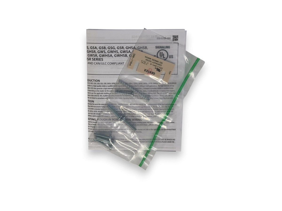 Gentex GSW Fire Alarm Strobe White NO COVER (NEW IN BOX)
