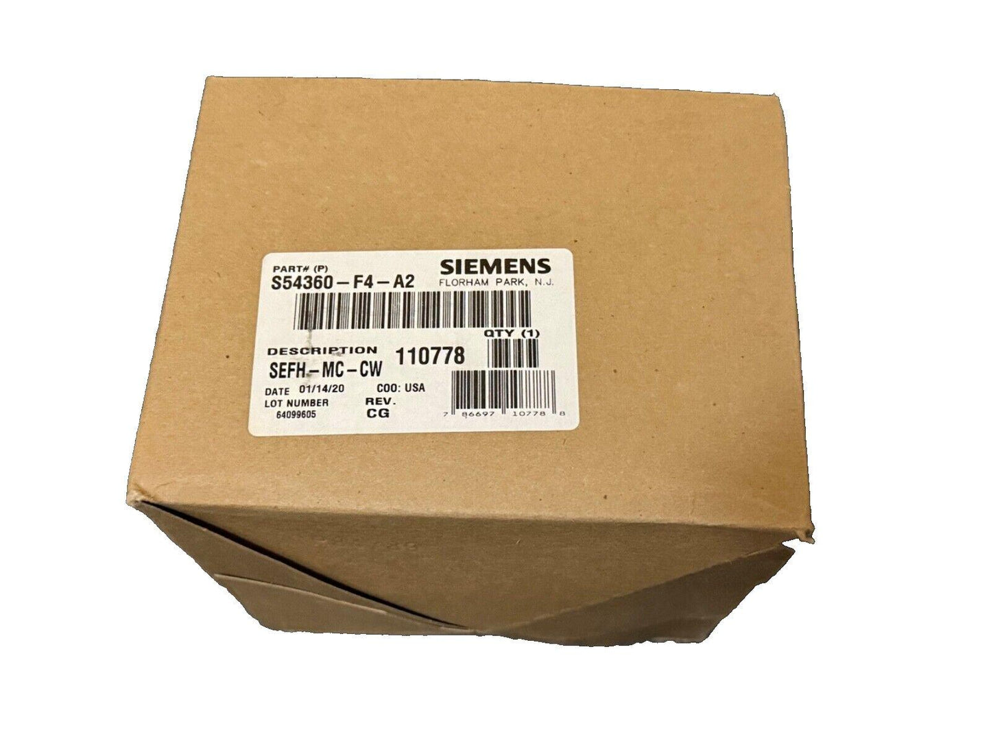 Siemens SEFH-MC-CW S54360-F4-A2 Fire Alarm SpkrStrobe Ceiling White (NEW IN BOX)