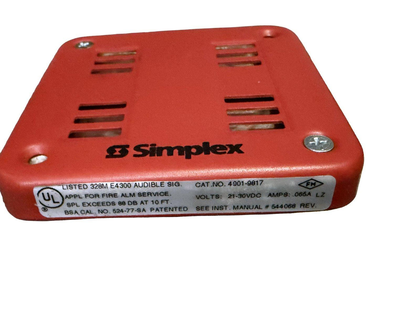 Simplex 4901-9817 Fire Alarm Horn Red (NEW IN BOX)