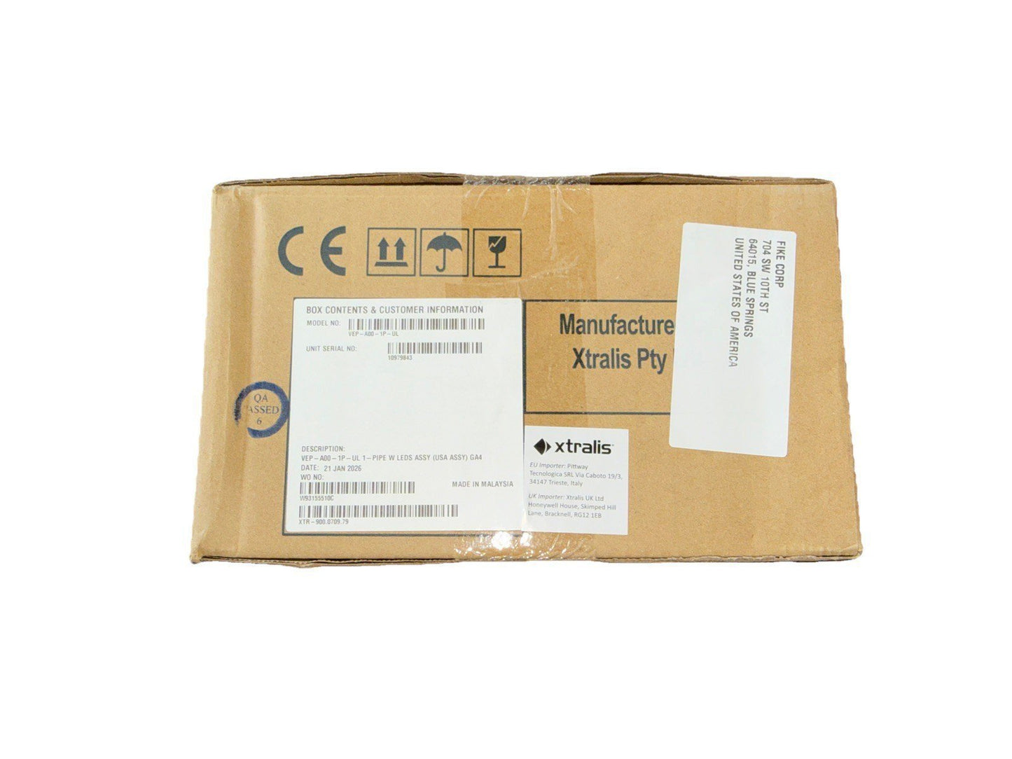 Xtralis VESDA VEP-A00-1P-UL Aspirating Smoke Detector (NEW IN BOX)