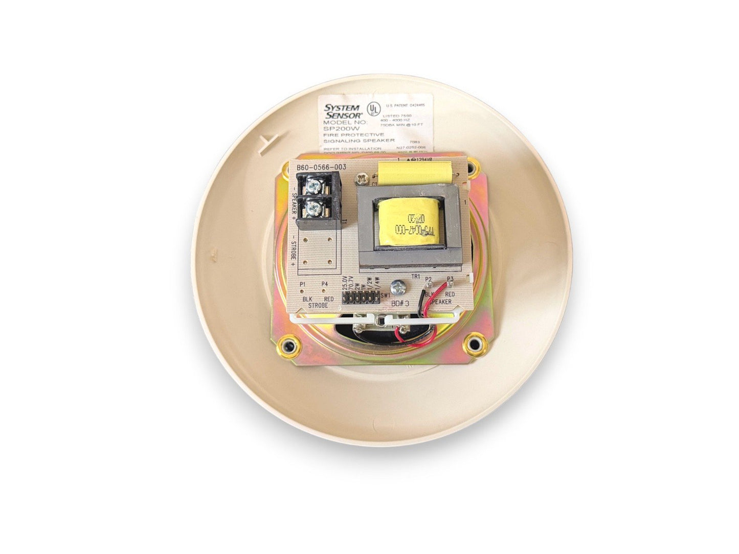 System Sensor SP200W Fire Alarm Speaker White
