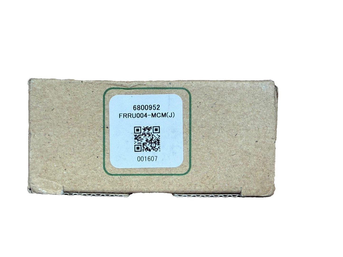 Fire alarm module FRRU004-MCM(J) in cardboard packaging with QR code and part number 6800952