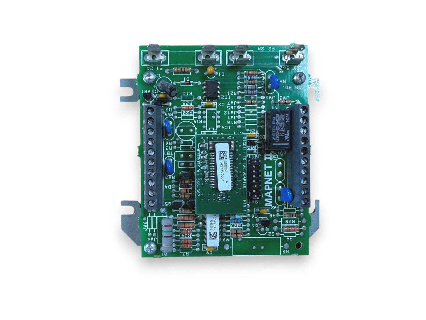 MAPNET II fire alarm control panel circuit board with connectors and components