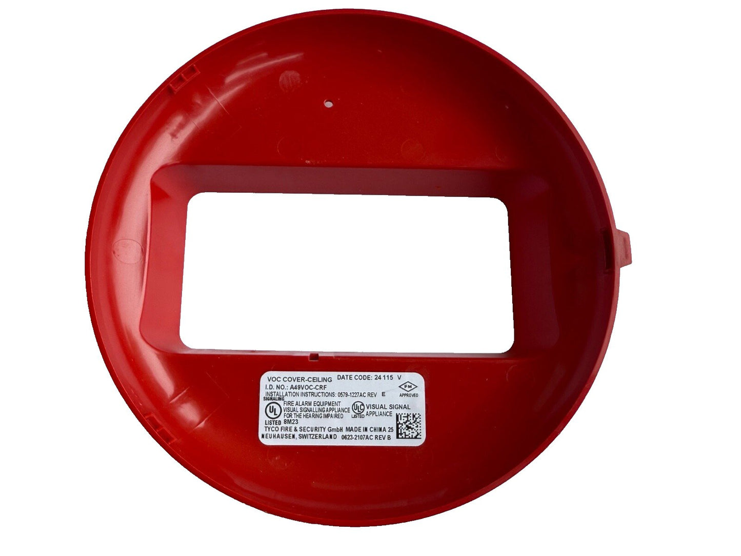Autocall A49VOC-CRF Fire Alarm TrueAlert ES VOC Cover Ceiling Red