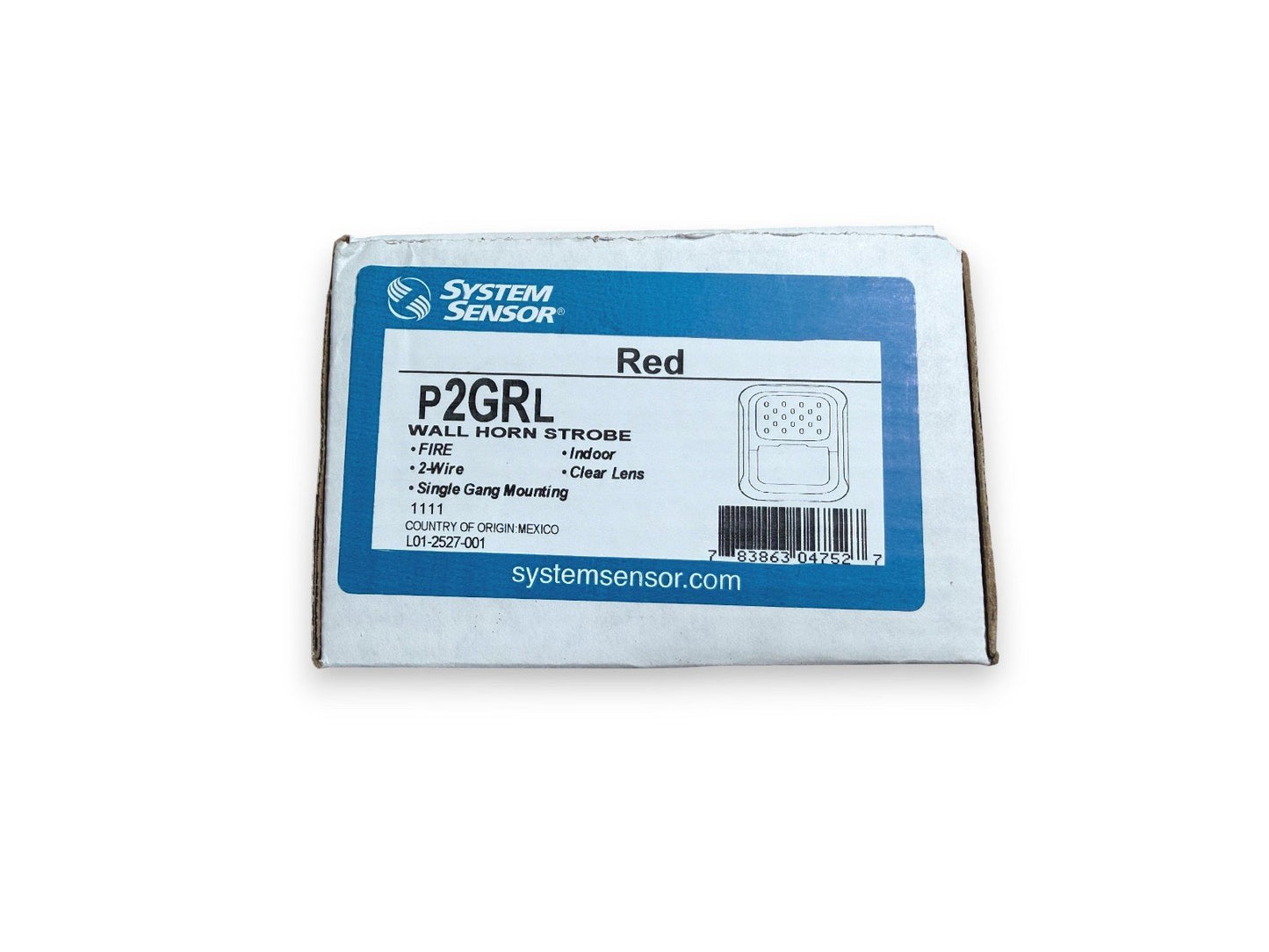 System Sensor P2GRL Fire Alarm Alarm Horn Strobe Wall Red (NEW IN BOX)