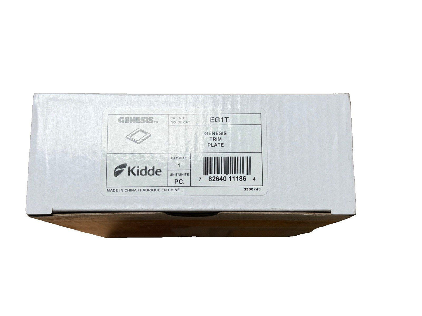 Kidde Genesis EG1T trim plate fire alarm accessory in original packaging