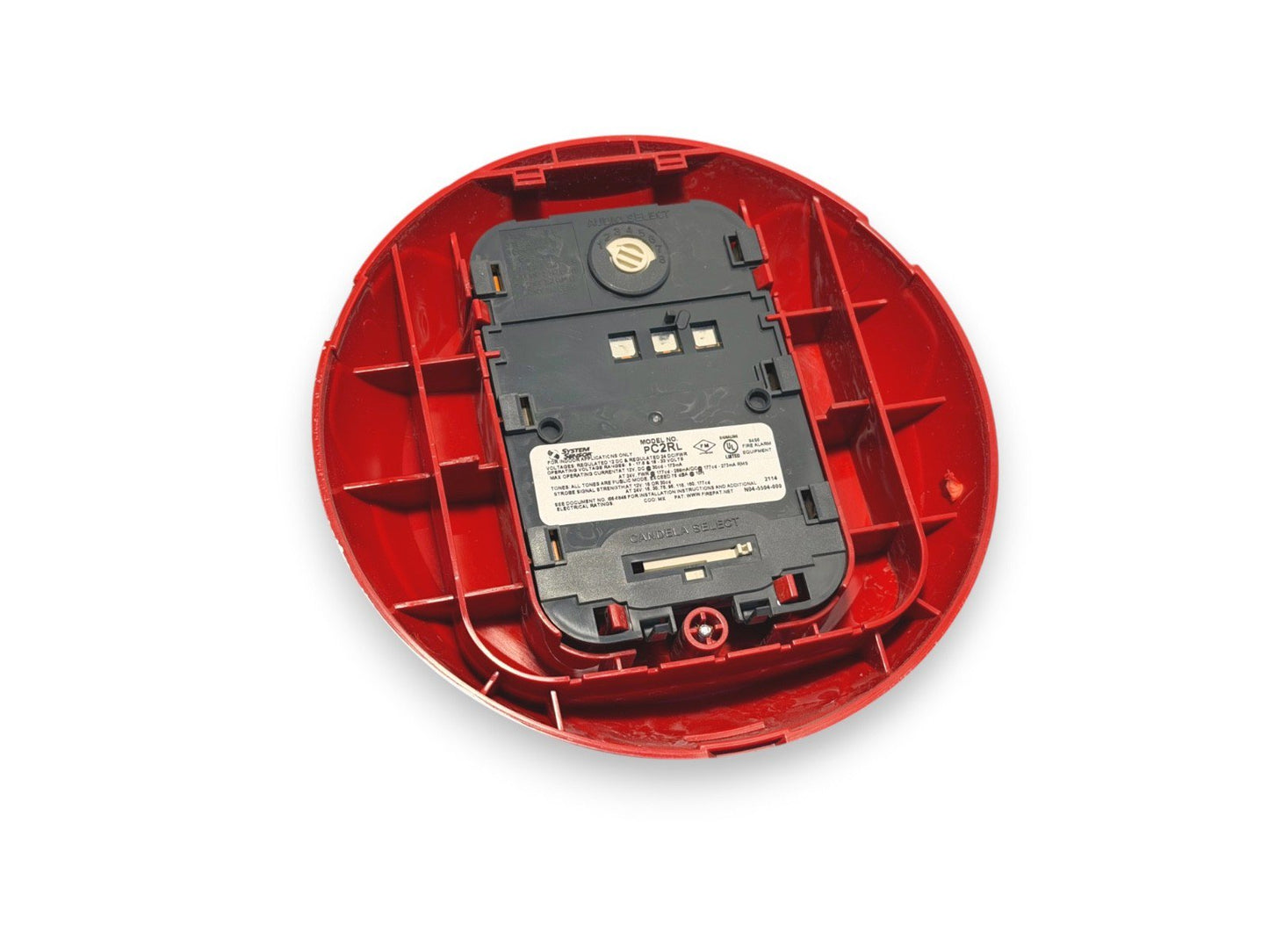 System Sensor PC2RL Fire Alarm Horn Strobe Ceiling Red Amber Strobe