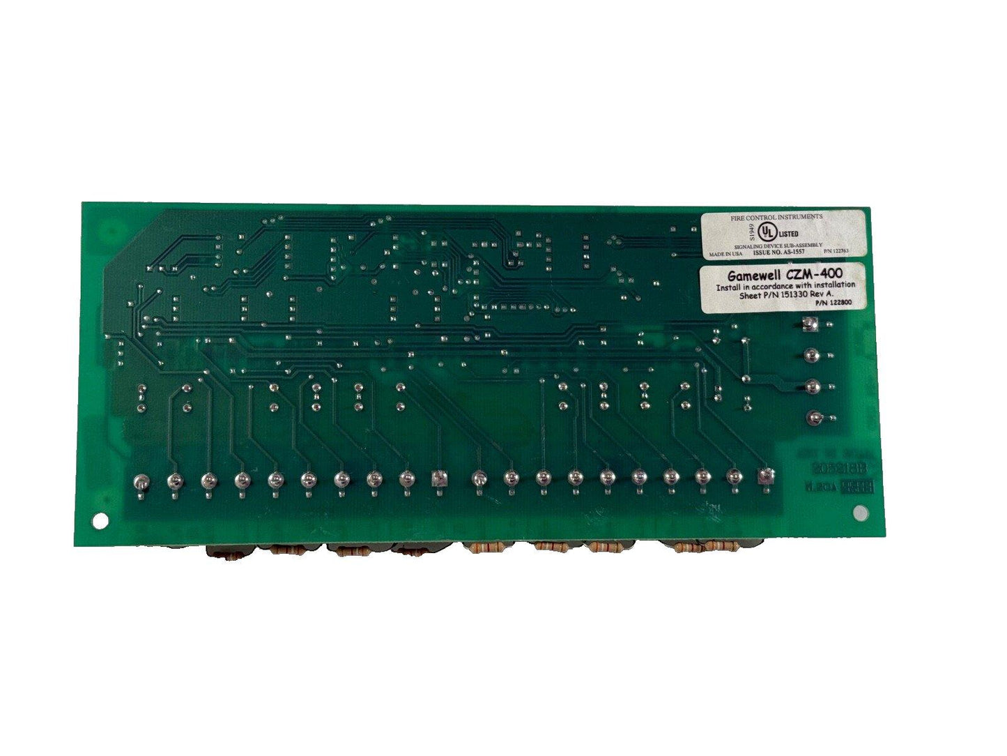 Gamewell CZM-400 fire alarm control panel circuit board, UL listed signaling device sub-assembly