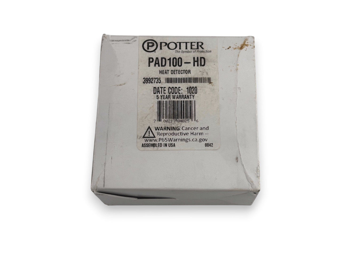 Potter PAD100-HD Fire Alarm Heat Detector (NEW IN BOX)