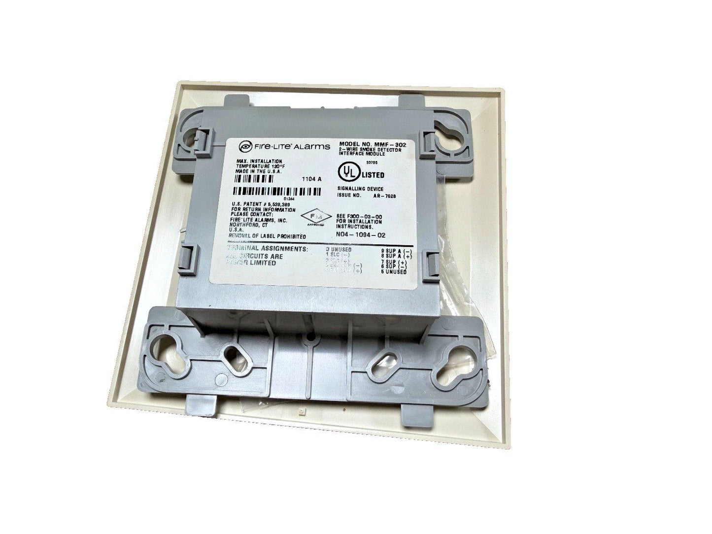 Fire-Lite MMF-302 2-wire smoke detector interface module, UL listed fire alarm component